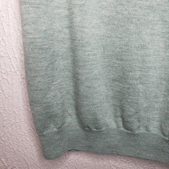 Orvis 100% Merino Wool Vest 1/4 Zip Men's Size L Light Green RN 70534 - Picture 9 of 13